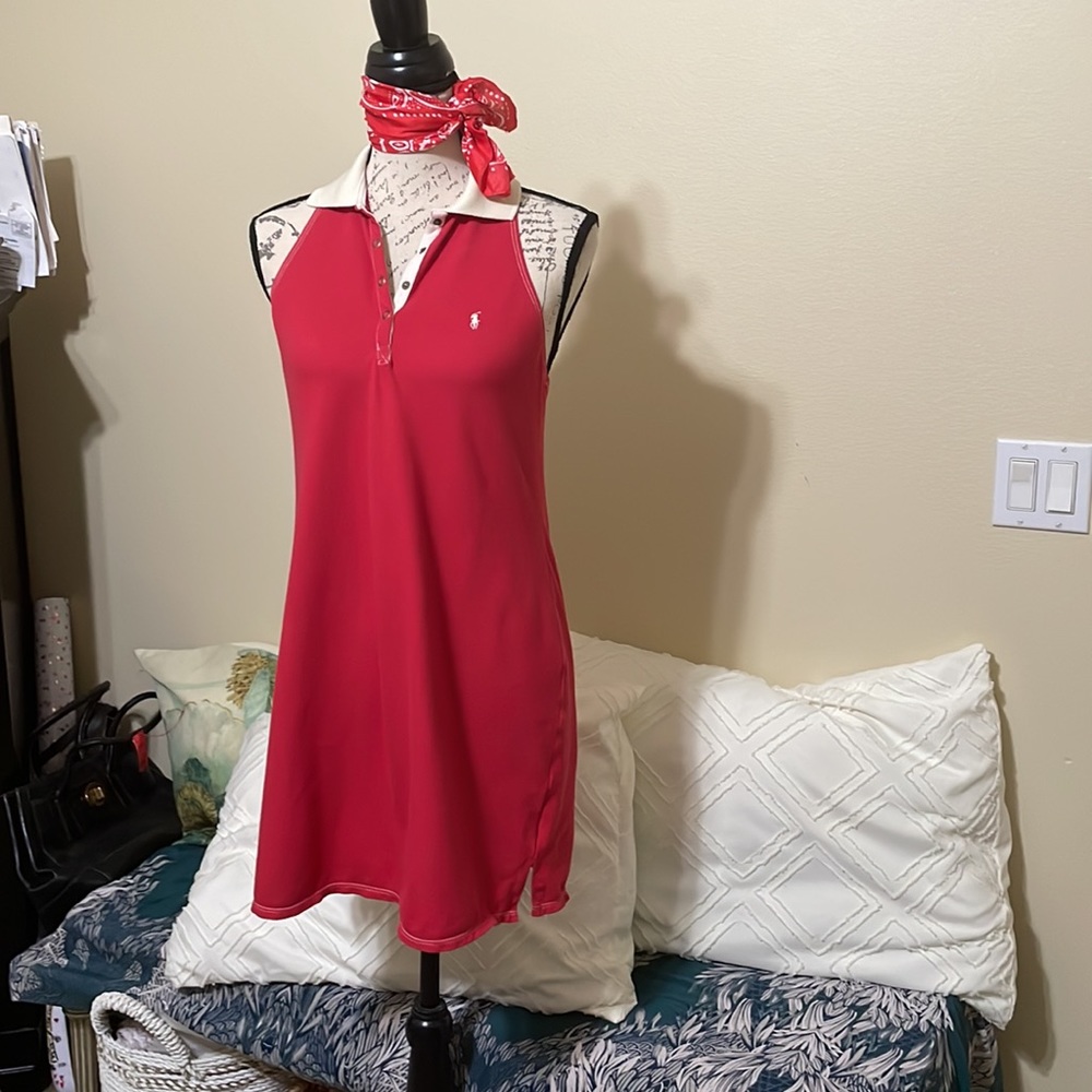 Ralph Lauren Red and White Mini Dress